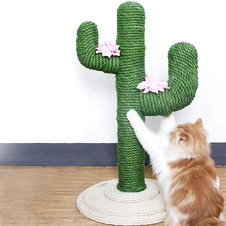 New arrival rope pvc high quality stable flower cat tree cactus