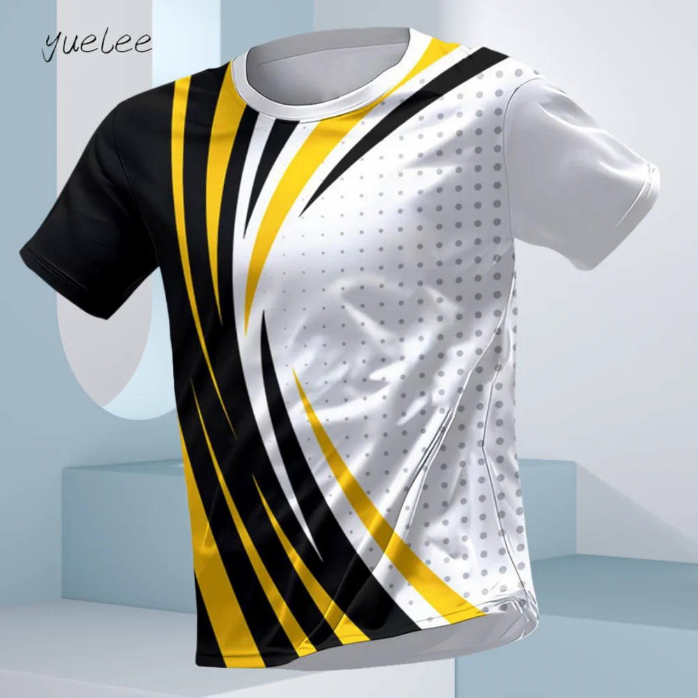 Summer Men's T-Shirt Breathable Running Fitness Sports Men Short Sleeve T-Shirt Casual O Neck Oversized T Shirt Daily Men's Tops image 5