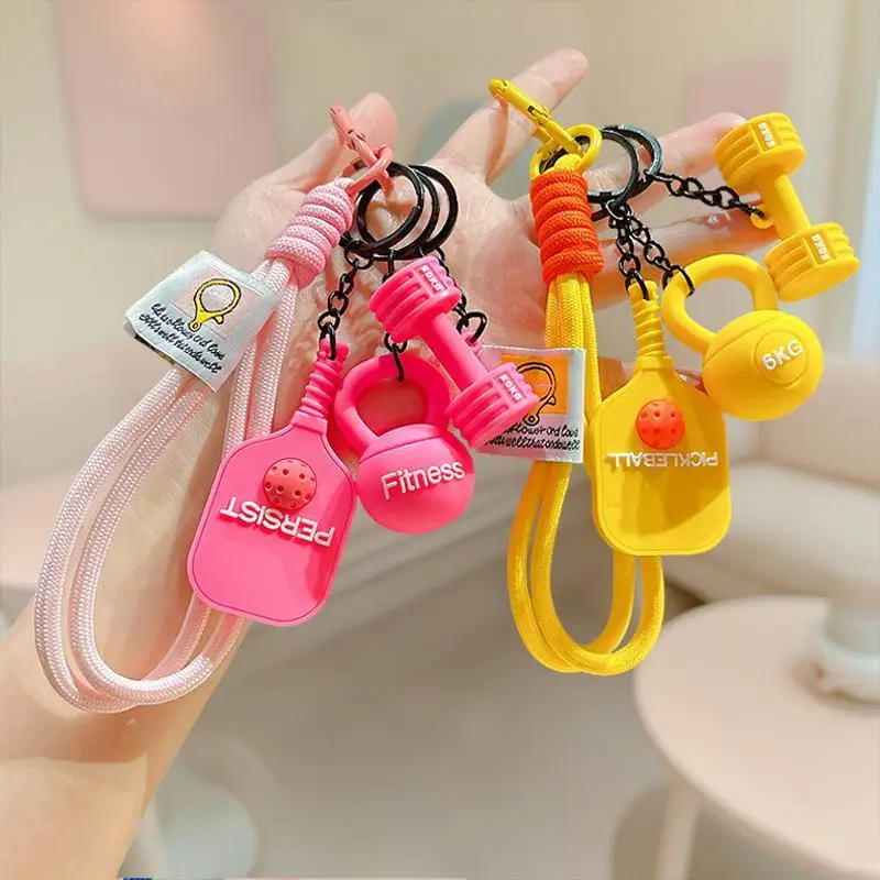 Pickleball Bag Tag Pendant Keychain 1 PCS Wear-Resistant PVC Portable Decor for Car Keys Sports Bag Pickleball Players Daily Use