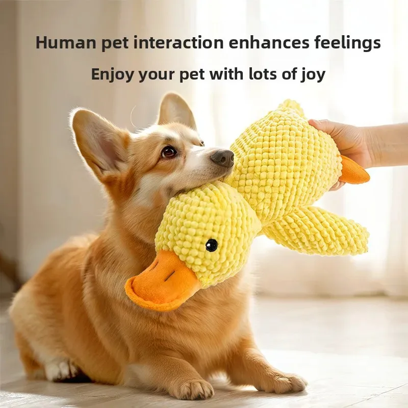 

Eco-Friendly Plush Duck Dog Toy with Squeaker for Small Medium Dogs Chew Toys for Aggressive Chewers Soft Durable Biting Molar