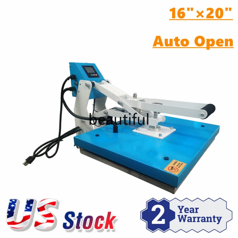 Qomolangma 20inx16in Clamshell Auto Open Heat Press Machine Transfer Printer for Pillow Case T-shirt Printing