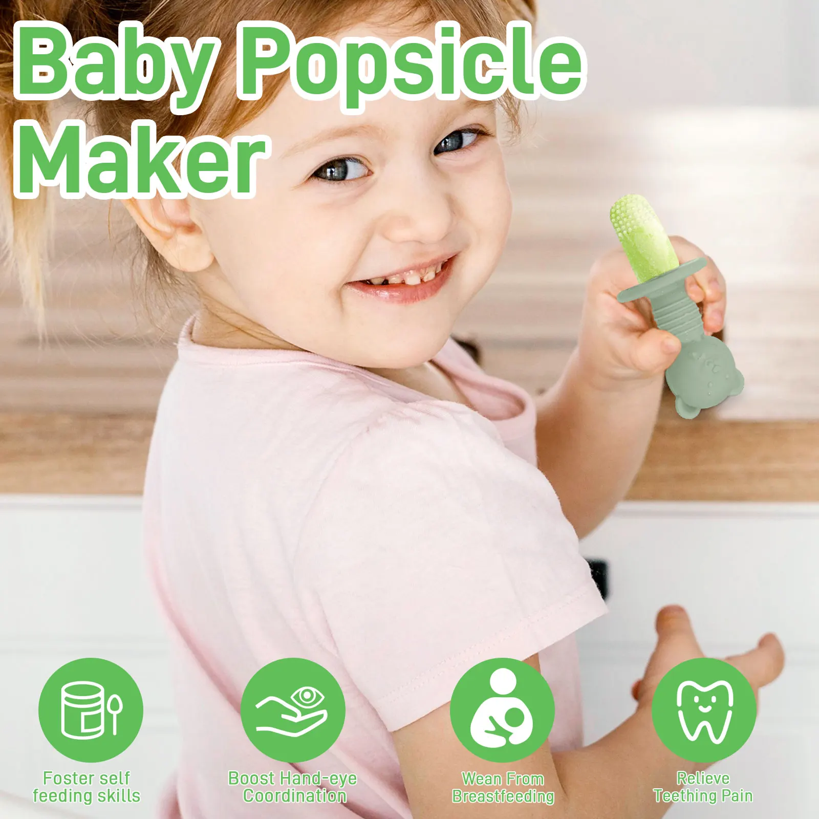 Mini Silicone Baby Popsicle Molds with Sticks, Ideal for Breast Milk Popsicles to Soothe Teething Discomfort, Popsicle Maker
