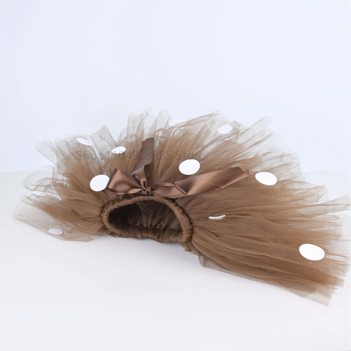 Fluffy Brown Deer Girls Tutu Skirt Baby Christmas Reindeer Costume Children Tulle Skirt for Halloween Carnival Holiday Role Play