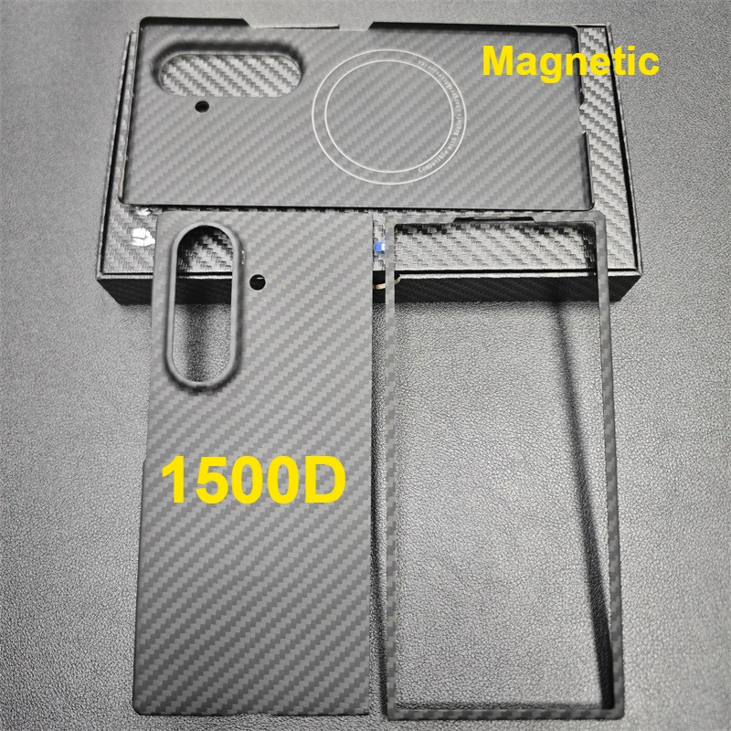 Aramide magnetische hoes voor Samsung Galaxy Z Fold 7, koolstofvezel hoes voor Magsafe Case Shell Cover mobiele telefoonaccessoires