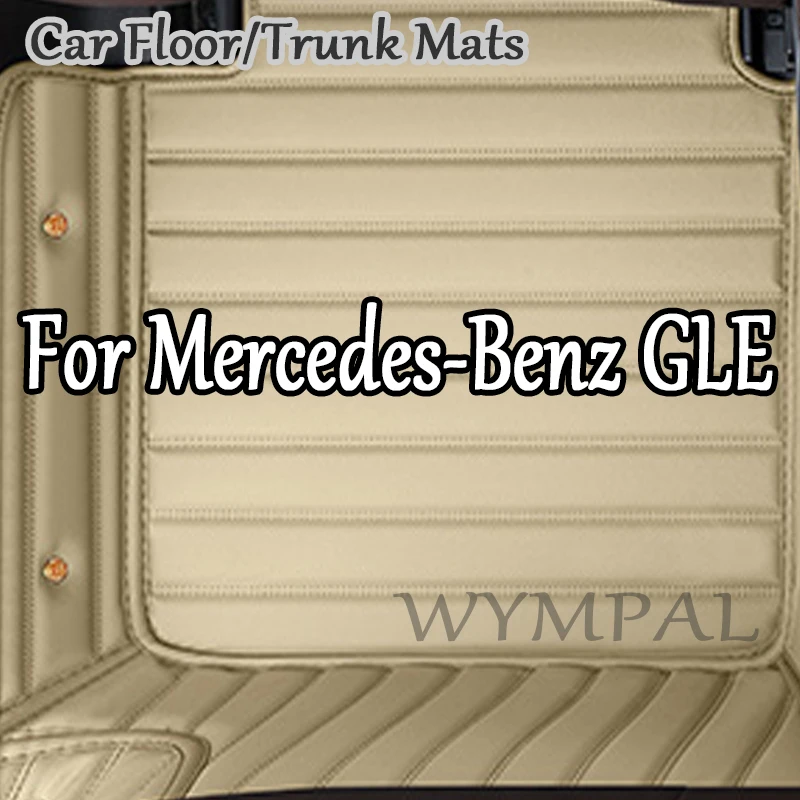 

Роскошные кожаные автомобильные коврики для Mercedes-Benz GLE W167 2020 2021 2022 2023 2024 7-местные грязеотталкивающие автомобильные матовые ковры для автомобиля