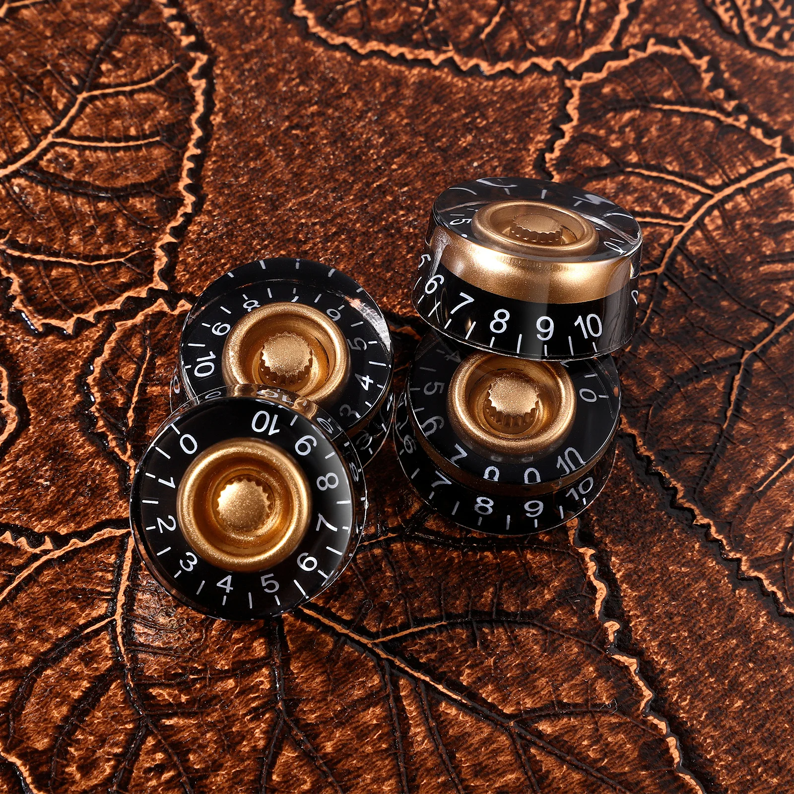 

4Pcs Electric Guitar Control Knobs Acrylic Scratch Resistant Durable Replacement Parts Compatible for Epiphone Style Guitar