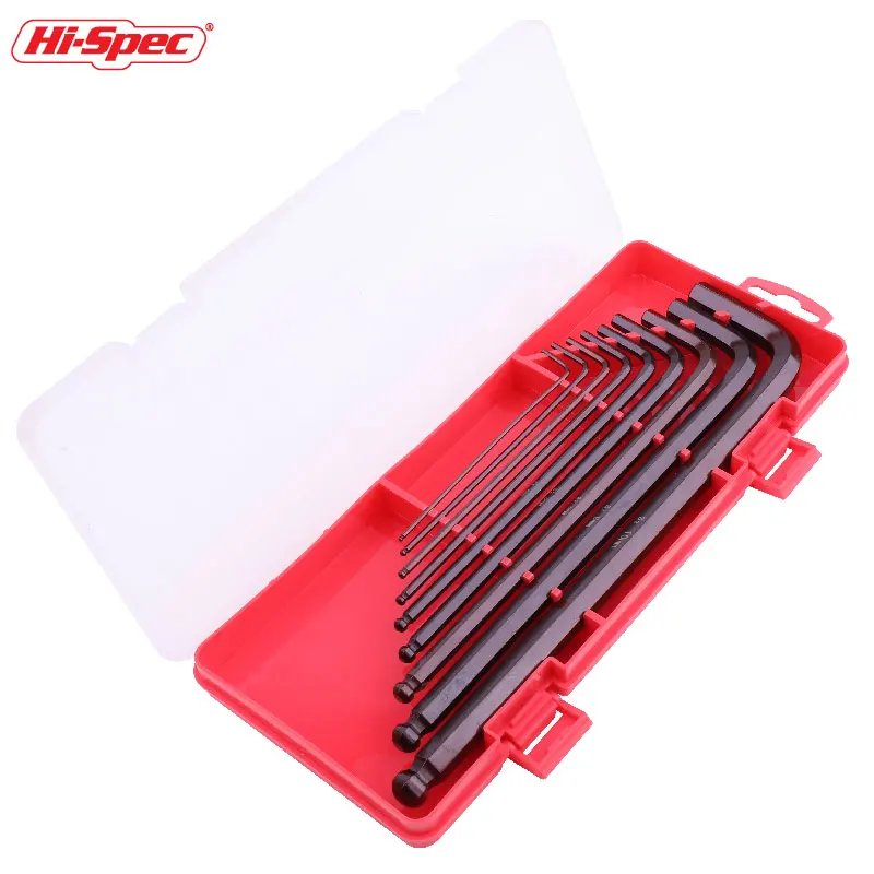 

Hi-Spec 9Pcs Allen Key Set Hex Metric Wrench Adjustable Spanner Portable L-Shape Screw Nuts Wrenches Repair Tools