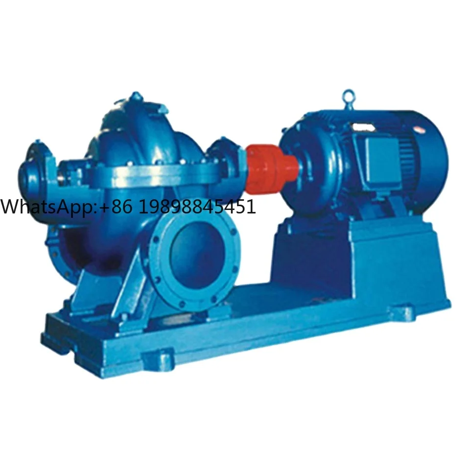 مضخة شفط مزدوجة ذات علبة مقسمة أفقية لمضخة الطرد المركزي للصرف المتوافقة مع الري المزرعة