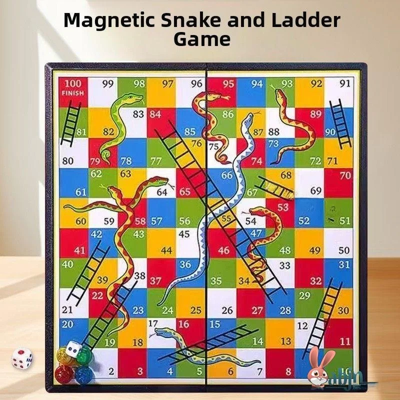 

Children's War Snake Chess Game Educational Birthday Gift Boy Toy Board Game Animal Theme Plastic Chess Board School Suitable