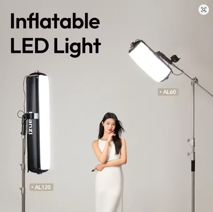 Ulanqi Al120 Inflatable LED Light 2700k-65000 Dual Color Soft Air Light with Handle Application Control Portable Photography Stu