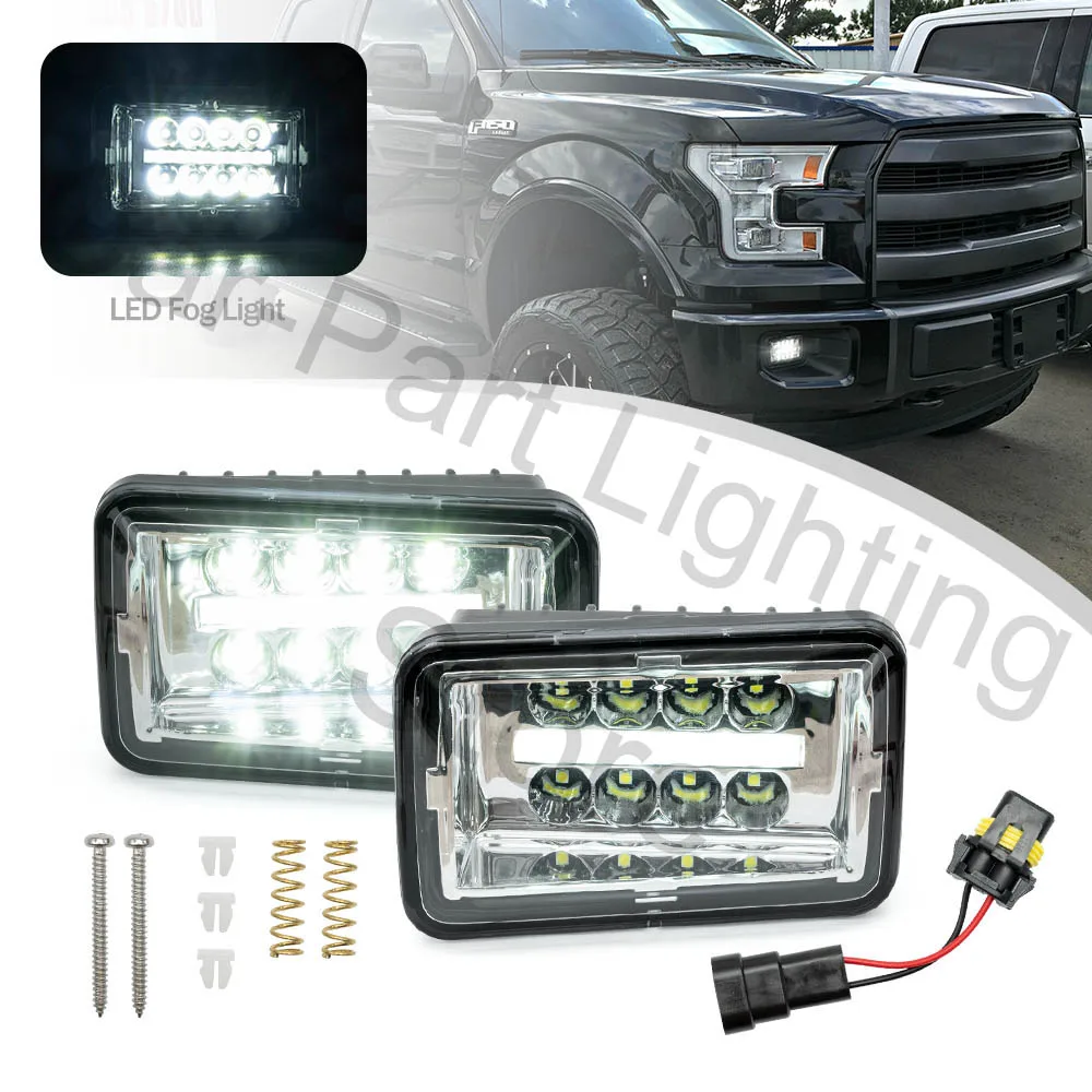 2x Bumper Driving DRL Fog Light Assembly Kit For Ford F 150 250 350 450 550 Super Duty 2017 2018 2019 2020