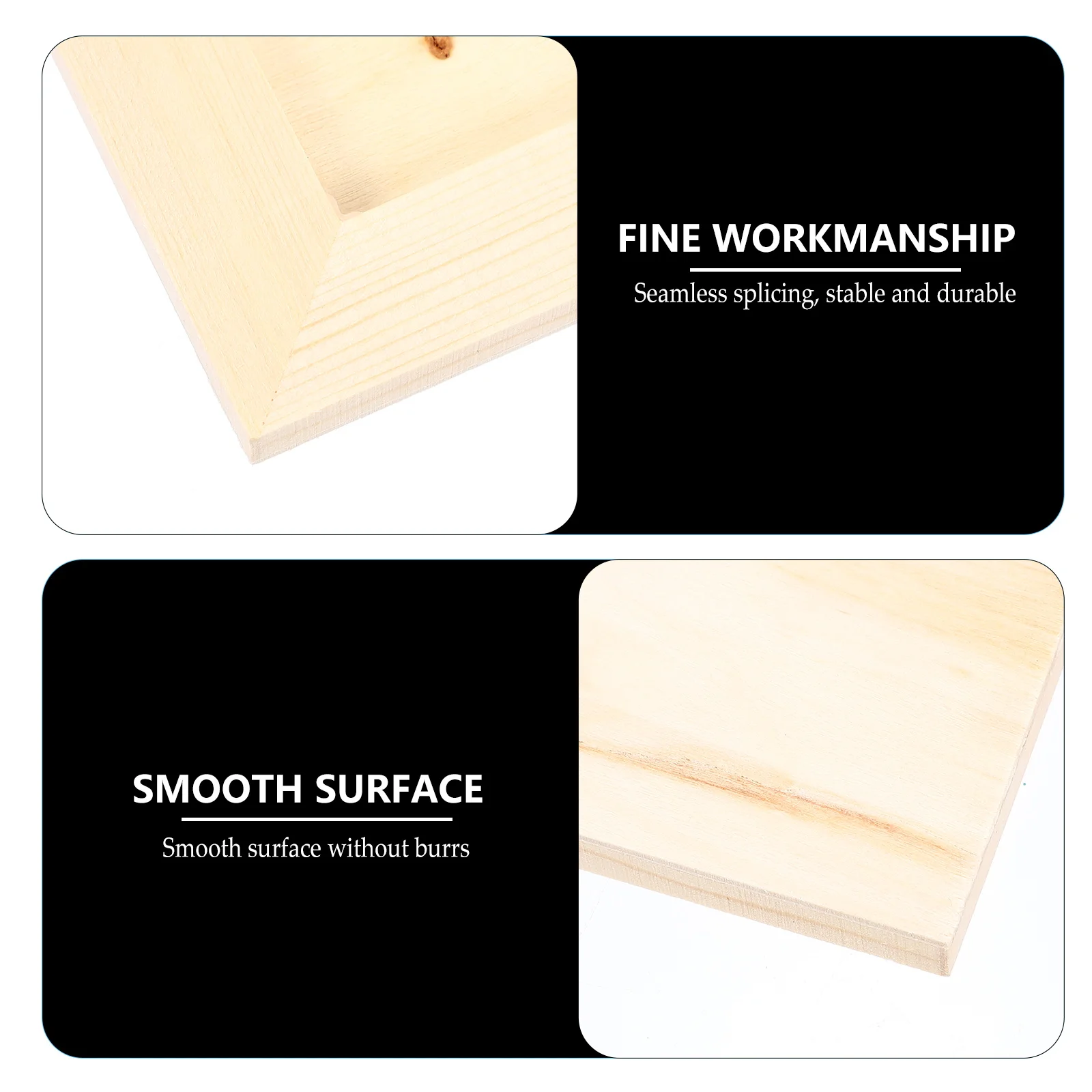 

6pcs Diy Wooden Photo Holders Kids Clay Frames Home Decor Creative Painting Frames Durable Wood Frame Decorative Picture Holders