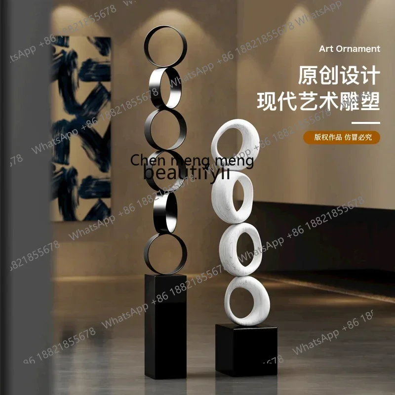 

Q178 CC High sense hollow art sculpture geometric large floor ornament home decoration