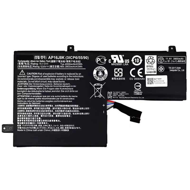 

AP16J8K AP16J5K Laptop Battery for Acer Chromebook 11 N7 C731 C731T C731-C8LF C731-C118 C731T-C0YL C732T-C8VY 11.1V 45Wh/4050mAh