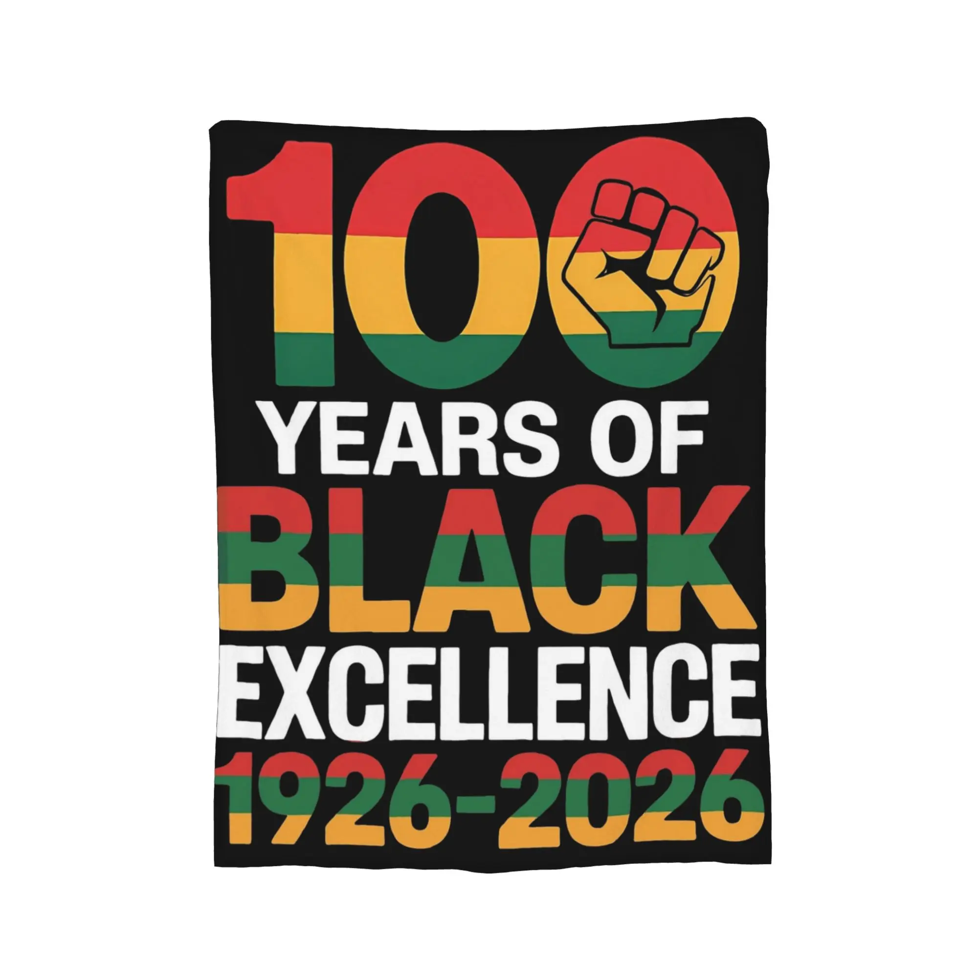 

Плед из флиса с графическим принтом «100 лет черной превосходности: Афро-гордость, черная история» для дивана, офиса, плюшевое тонкое одеяло