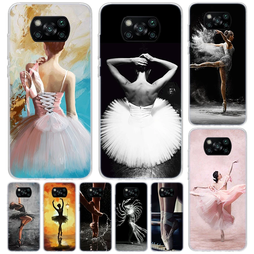 Ballet Dancer Watercolor Cover For Xiaomi Poco X6 X5 Pro X4 Gt X3 Nfc F6 Phone Case F5 F4 F3 F2 F1 M5S M4 M3 Print Shell Housing