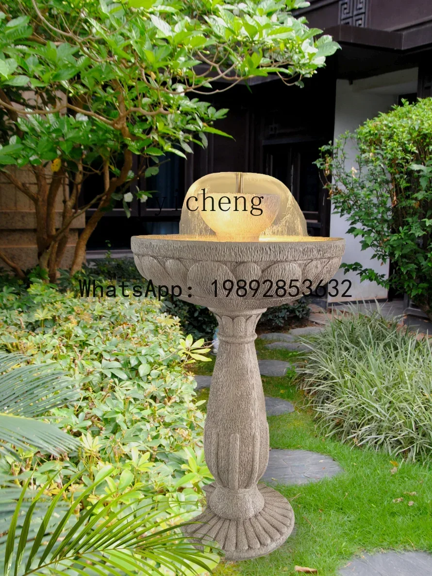 X7 solar fountain ornament large outdoor water circulation water feature villa garden landscaping decoration
