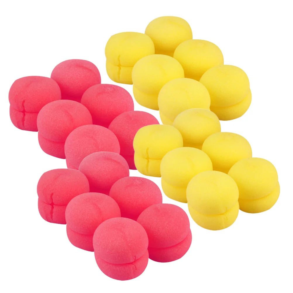 4 Sets Hair Curler Sponge Ball Creative DIY Hair Styling Tool Mushroom Curly Hair Ball Hairdressing Sponge Roller for Women Lady