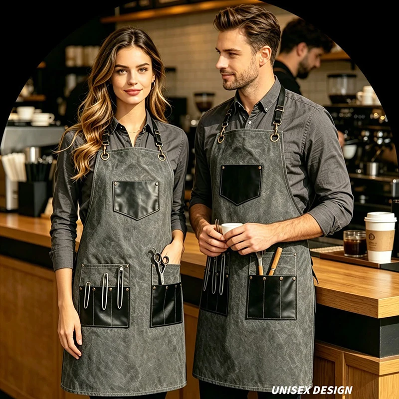 Leatherwork Apron - Delantal de Lona Gruesa con Múltiples