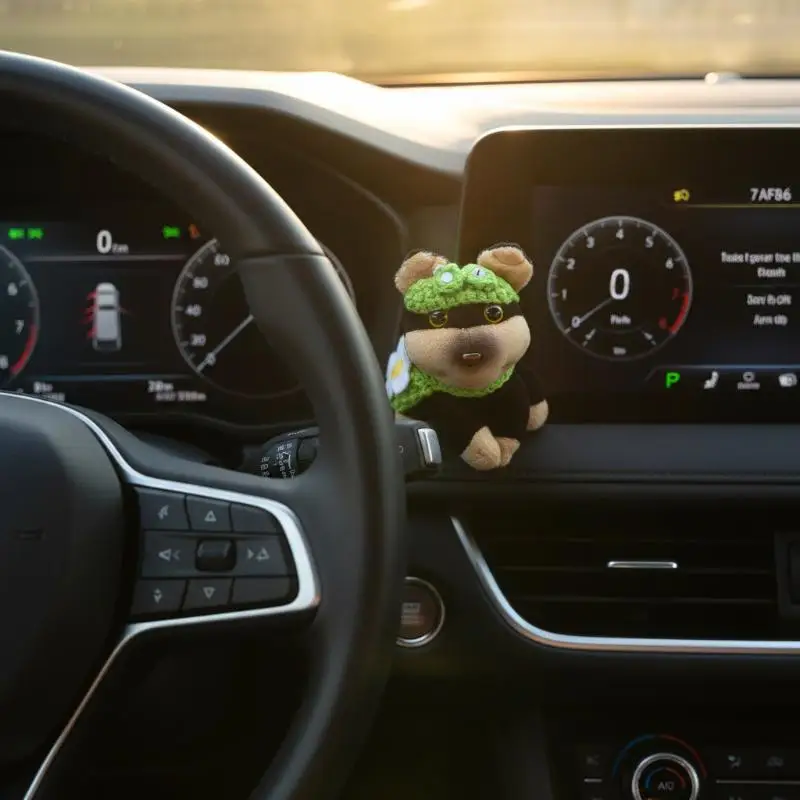 

Auto Interior Wiper Ornaments Plush Dog Doll 1 Piece Decorative Car Accessories Creative Dashboard Toy for Girls and Women