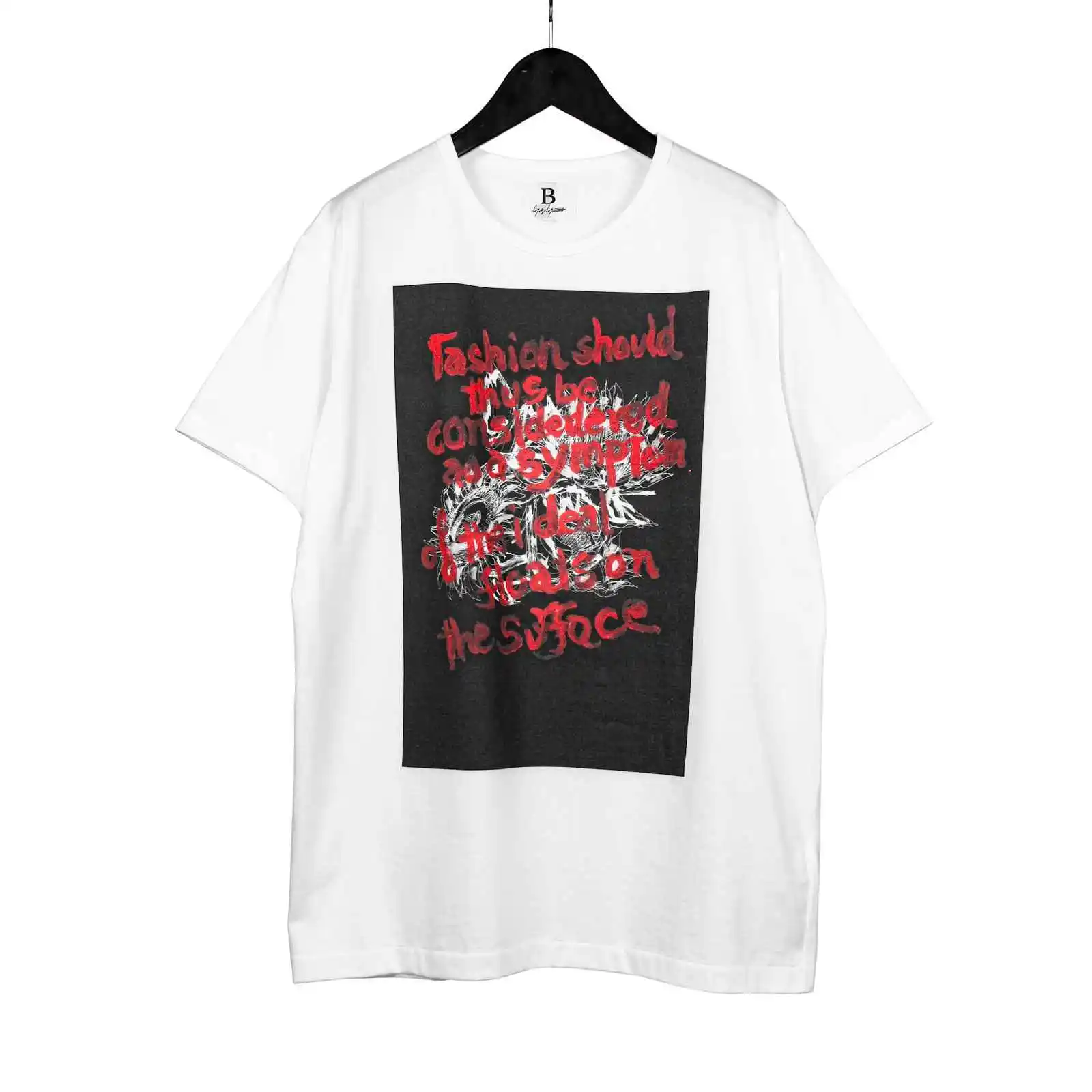 

TOP-YAMOTO японская мужская футболка с короткими рукавами, новая летняя свободная рубашка большого размера с круглым вырезом и половиной рукавов