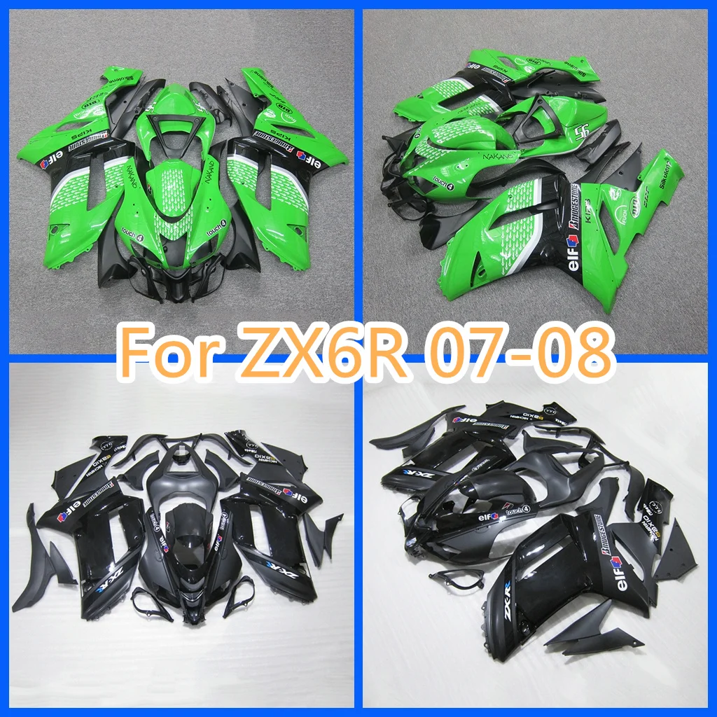 Hot Sale High Grade Motorcycle Fairing Kit for Kawasaki 07-08 ZX-6R 2007 2008 ZX6R 100% Fit Injection Bodywork Cowling Parts