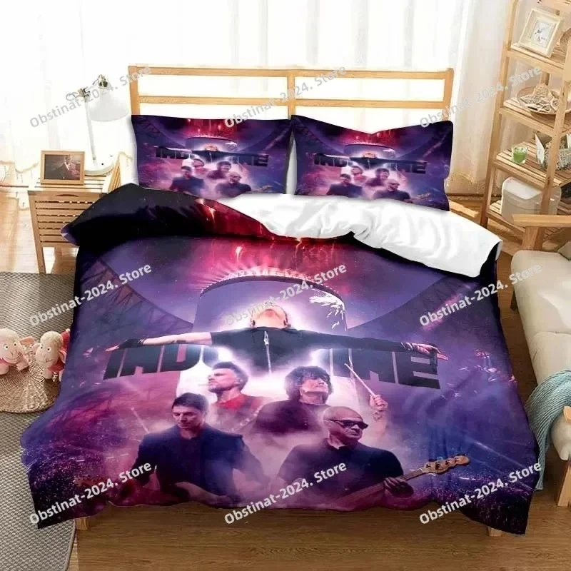 

New Indochine Rock Band Bedding Set Printed Bed Set Duvet Cover Sheet Pillowcase Bed Soft Quilt Cover Full Queen King Size