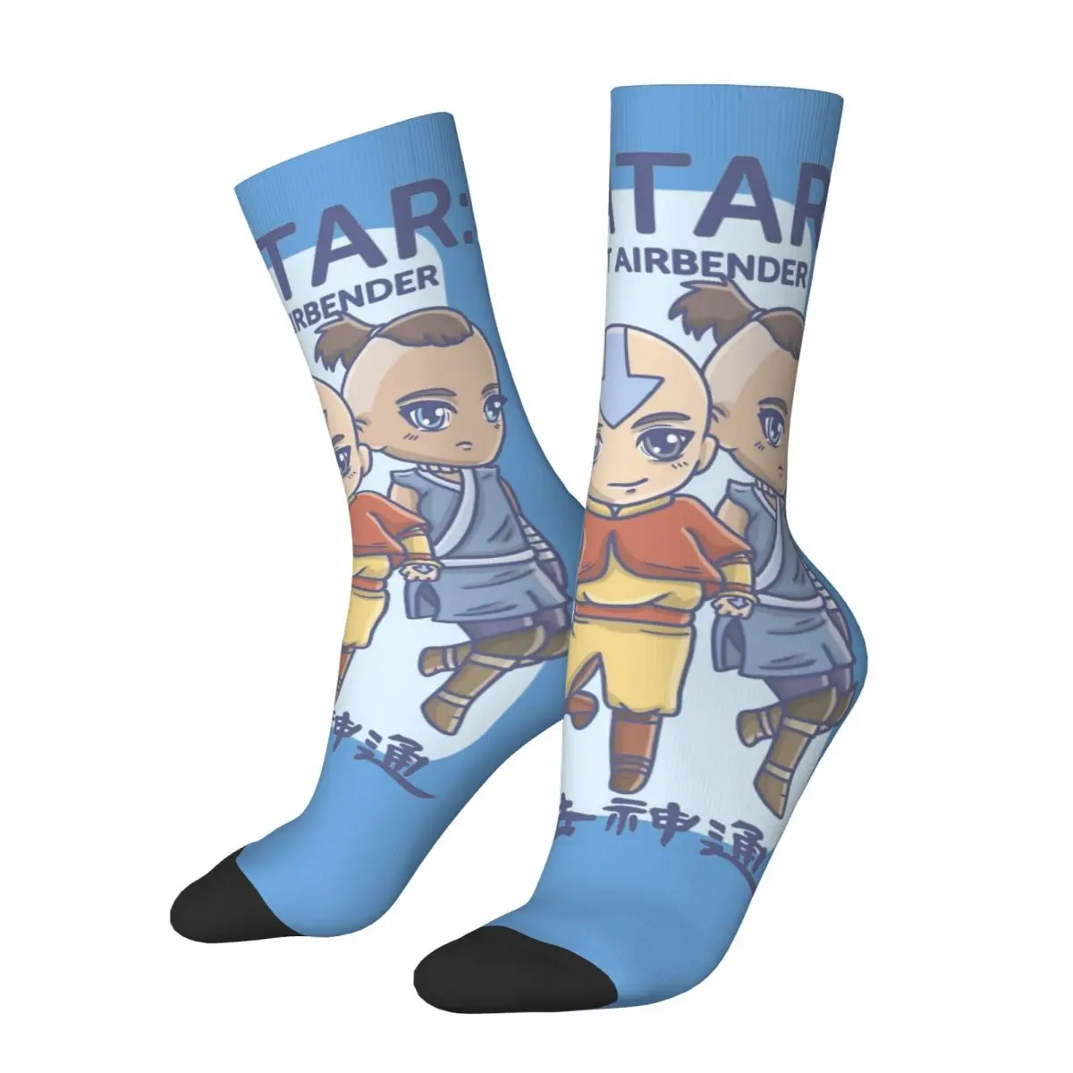 Autumn Winter Casual Unisex Avatar The Last Airbender Cute Chibi Distressed Socks Non-slip Sports Socks