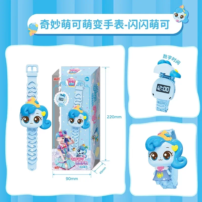 

Catch Teenieping Deformable Watch Transforming Doll Pink Heart Design Digital Time Display Collectible Toy For Girl