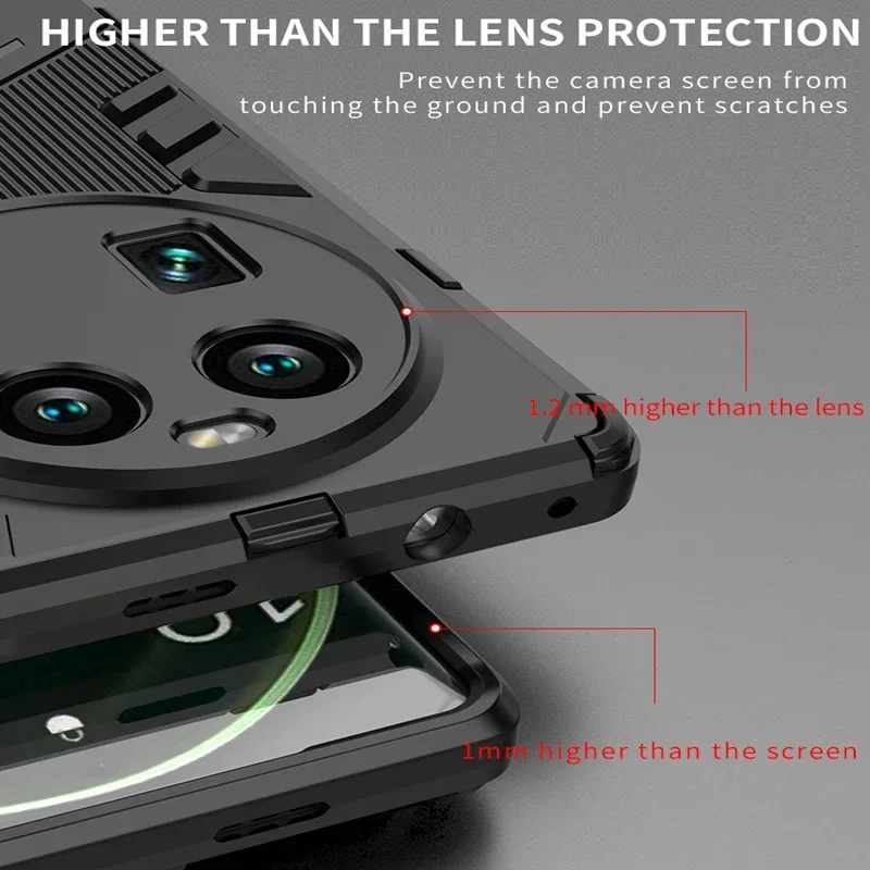 حافظة مدرعة مضادة للصدمات Ypm5 لهاتف OPPO Find X6 Pro X 6 X6Pro حامل ممتص الصدمات واقي خلفي لهاتف Realme C51 C53 C55