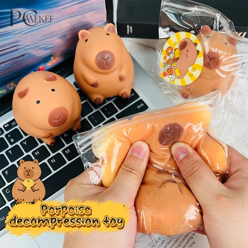 

Cute Cartoon Capybara Mochi Pinching Toy Squishy Toy Slow Rebound Decompression Toys Stress Release Hand Relax Gifts