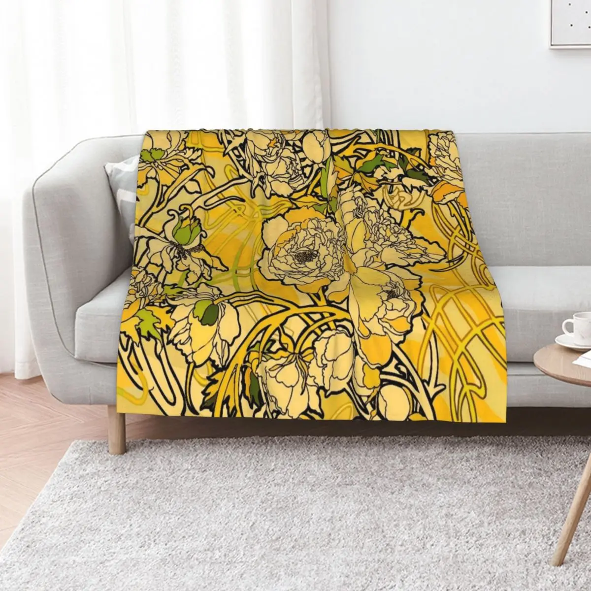 

Alphonse Mucha - Flowers, (1860-1939),No,04. Throw Blanket heavy to sleep Soft Plush Plaid Single Decorative Throw Blankets