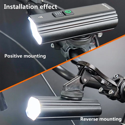 Imagen 2 del producto Luces delanteras de seguridad para bicicleta de montaña y carretera, accesorio multifunción de alto brillo, 4800 lúmenes, 3600 mAh