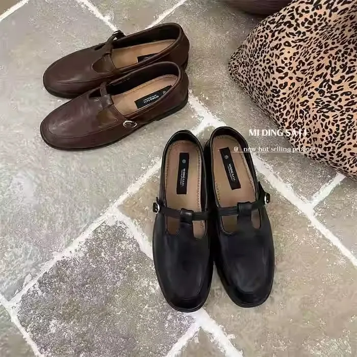 

Туфли на каблуке с круглым носком. Модная женская универсальная женская обувь 2024, новое платье Modis, корейская обувь Мэри Джейн с круглым носком, женская обувь