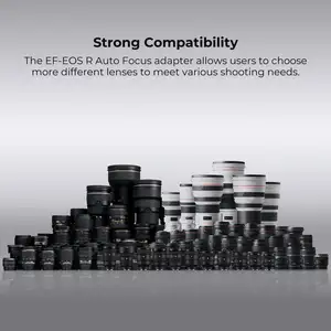 Concepto K&F EF TO EOS R Adaptador Auto Focus Adaptador de montaje para lentes Canon EF EF-S a Canon EOS R/RF R3 R6 R50 Cámaras de montaje 6 mejor adaptador de ventas canon RF - №3