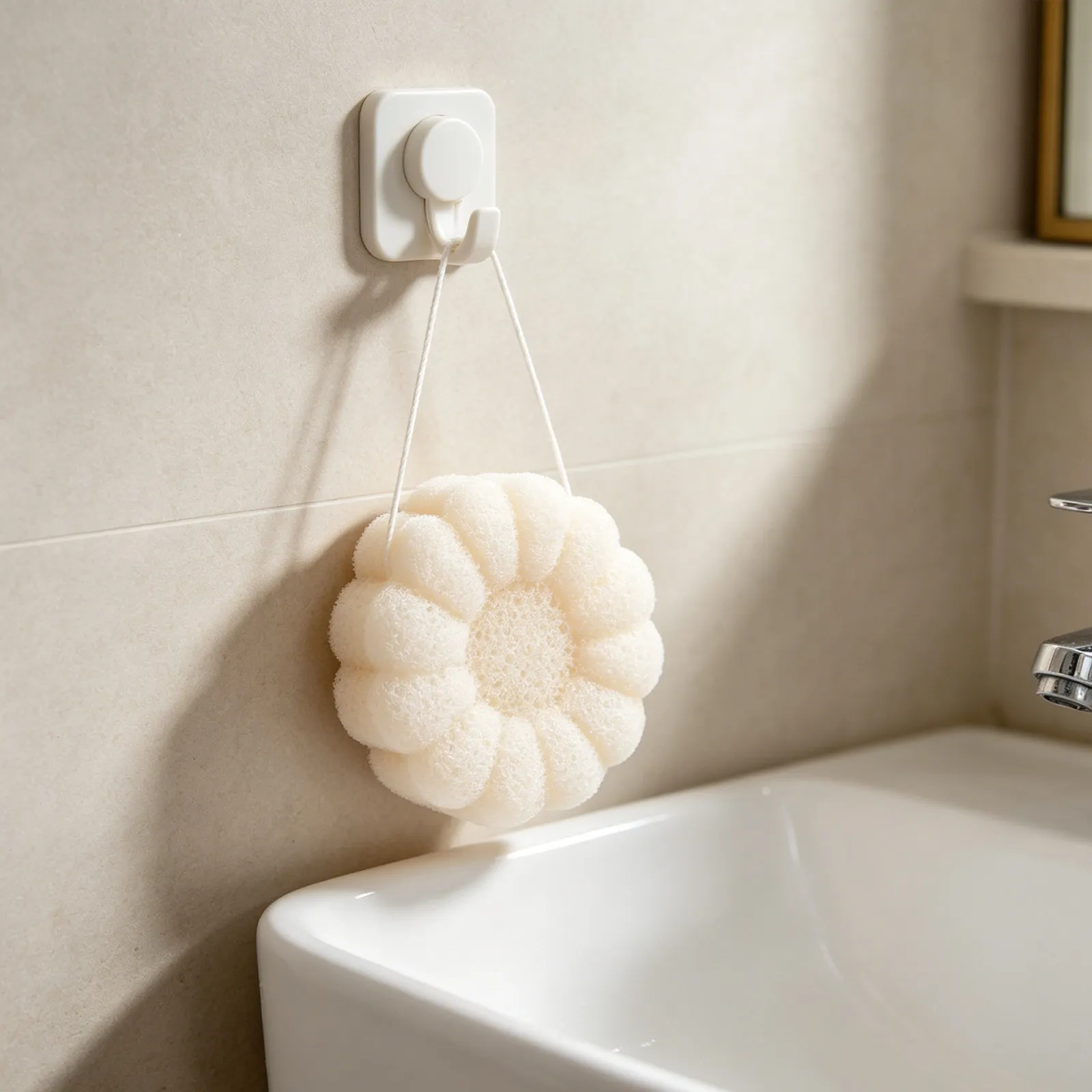 Pumpkin Design Bath Sponge Lightweight Compact Body Scrubber for Smooth Glowing Skin Comfortable