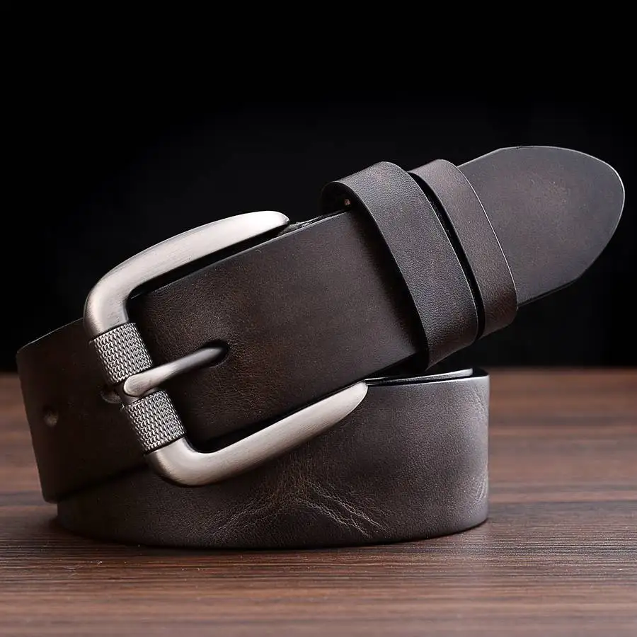 

Genuine Leather Belt NEW Man Pin Buckle Waistband Male Strape Width:3.8cm Length:110-125cm