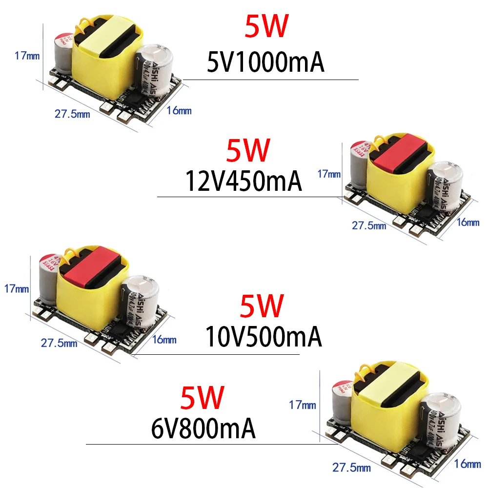 AC-DC 5V 2000mA 12V 1000mA 24V 500mA 10W Convertitore buck di precisione AC 220V a 5V DC step down Modulo di alimentazione trasformatore