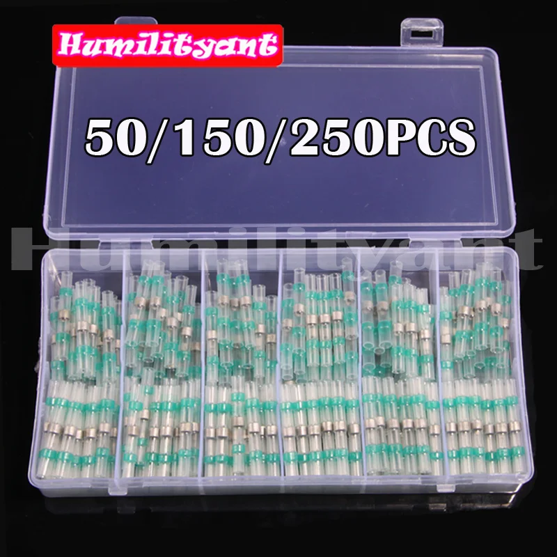 50/150/250PCS Heat Shrink Connectors Waterproof Insulation Solder Seal Connector Electrical Butt Terminals