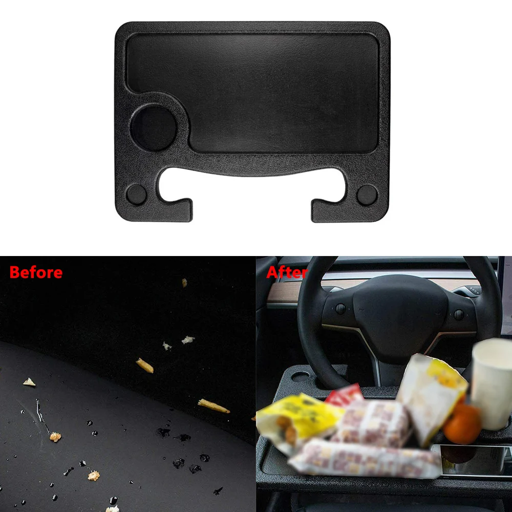 Portable Car Laptop Computer Desk Mount Stand Eat Work Steering Wheel Table Board for Tesla Model S 3 X Y Drink Food Coffee Tray