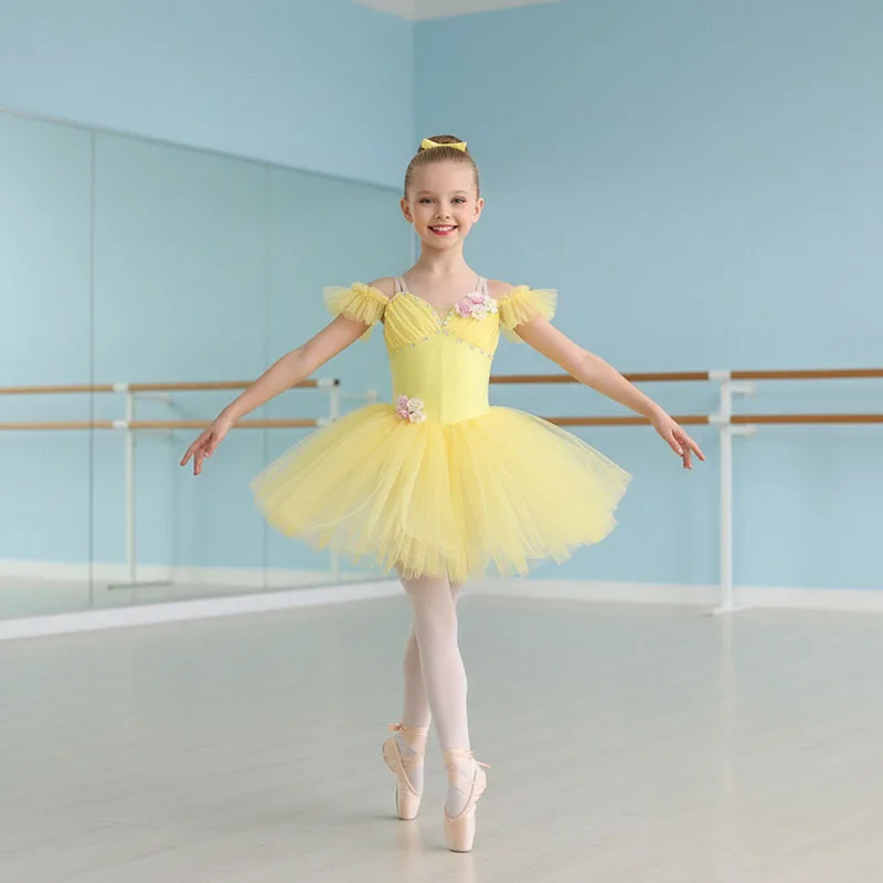 

Performance Long Ballet Dresses Sequins Ballet Tutu Dress Girls Princess Ballerina Dance Costume Party Dress Ballet Wear Leotard