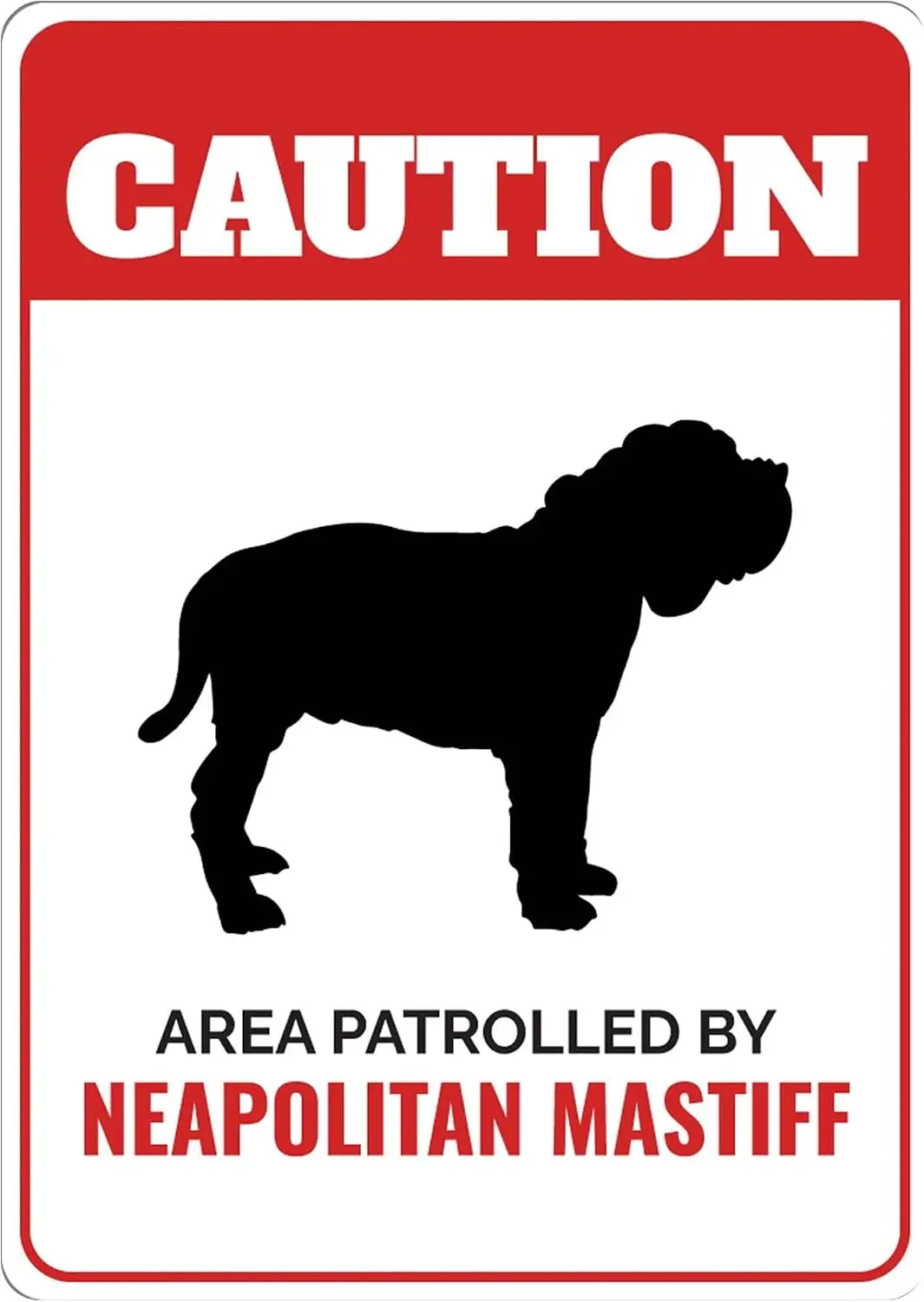 Neapolitan Mastiff Sign Caution Dog Sign Mastiff Lover Dog Breed Signs Mastiff Gift Mastino Napoletano Gate Dog Sign - Dog Metal