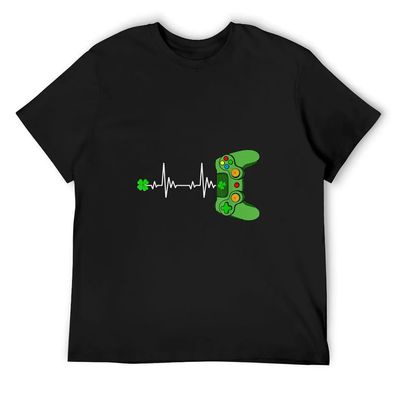 

Irish Gamer Heartbeat Funny Luckiest Gamer Men Boys Kids T-Shirt new edition tees T-shirts oversize mens cotton t shirts