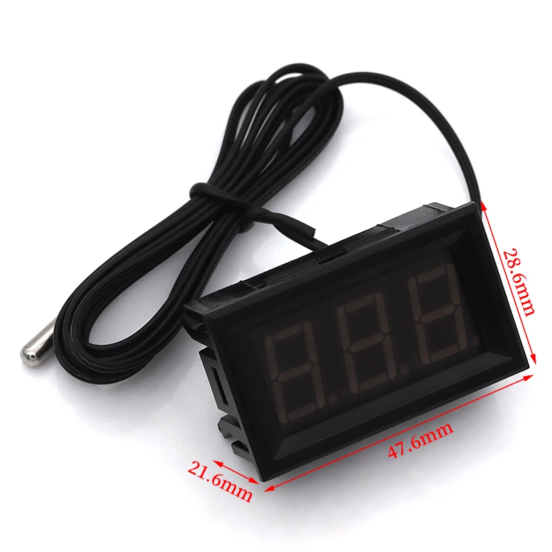 0.56 inch Temperature Sensor Module Meter Detector With Sensors Probe DC 5-12V 0.56