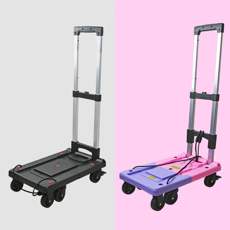 

Folding portable cart Pull cargo handling trailer