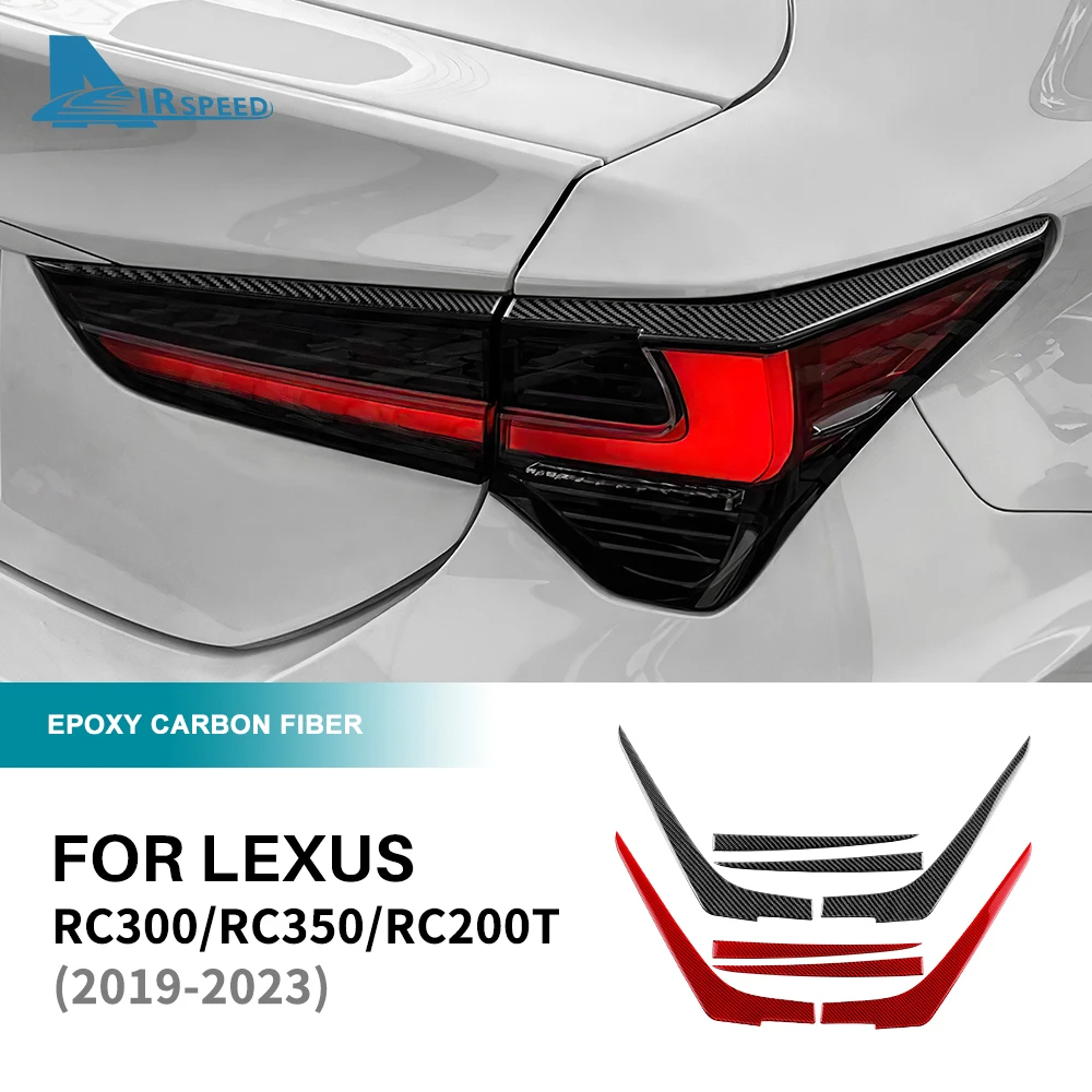 Real Soft Carbon Fiber Sticker For Lexus RC300 RC350 RC200T 2019 2020 2021 2022 2023 Car Rear Tail Light Interior Accessories