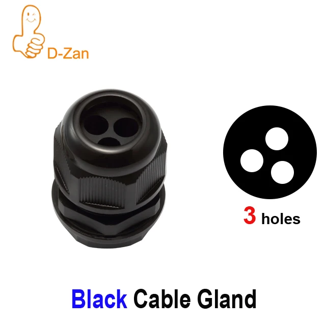 

2/3/4 Holes Rubber Seals Washer Multi-Wiring Insert M12-M25 Cable Glands for Cable Protection System Black and White