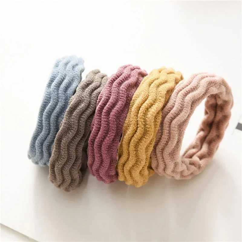 5/10/20pcs Fashion Korean Elastic Hair Bands for Women\'s High Elastic Wave Circle Hair Rope Hair Accessories Headwear Headdress