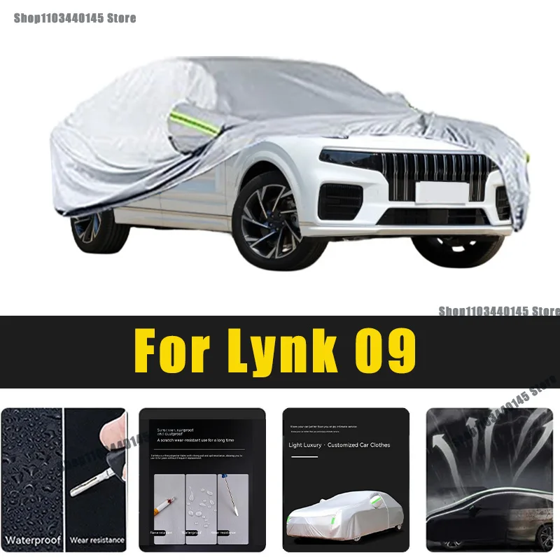 

Full Car Covers Outdoor Sun UV Protection Dust Rain Snow Oxford cover Protective For Lynk 09 Accessories car umbrella