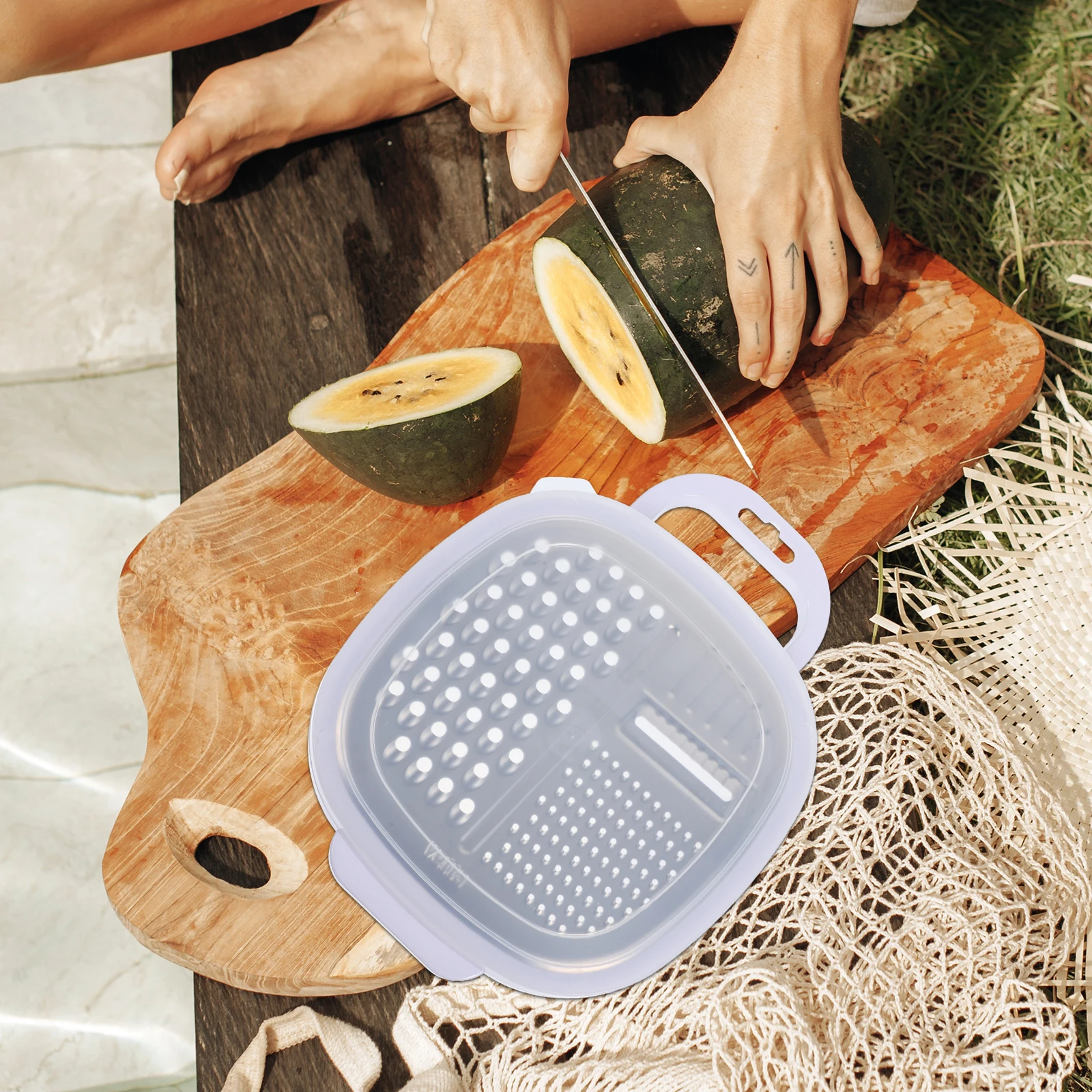 

1 шт. многофункциональная терка-слайсер из нержавеющей стали, кухонный гаджет для нарезки овощей для домашнего использования, случайный цвет, быстрая и легкая очистка